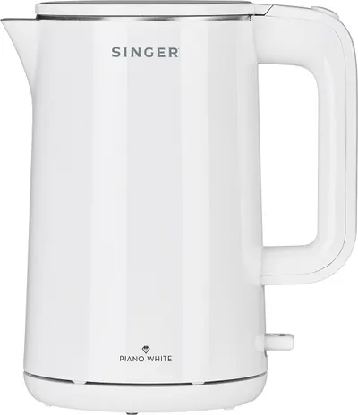 Ceainic electric Singer WK-15040 PWH, 2200 W, 1,5 l, alb