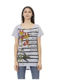 Tricou cu terminatie asimetrica - Gri