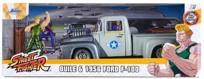 Set de joacă Jada Toys - Street Fighter, Ford Pickup 1956, cu figurină, 1:24