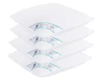 Set 4 perne matlasate microfibra HypoallergenicMed Somnart, lavabile la 95 C, 70 X 70