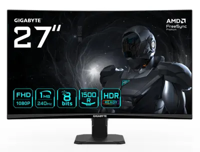 Monitor gaming Gigabyte – GS27FC2, 27'', 240Hz, 1ms, FreeSync, Curved