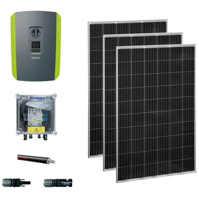 Kit sistem fotovoltaic 3KW modul IGTL 3.0,12 250W,clasa II,MC4,cablu4mmp 100m Schrack PVS31215
