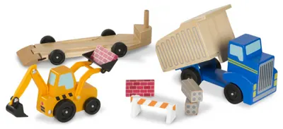 Set din lemn Melissa & Doug - Autobasculanta si fadroma