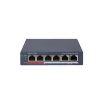 Switch smart cu 6 porturi Hikvision DS-3E1106P-EI, 14 Gbps, 10.42 Mpps, PoE, 2000 MAC, 60W, cu management