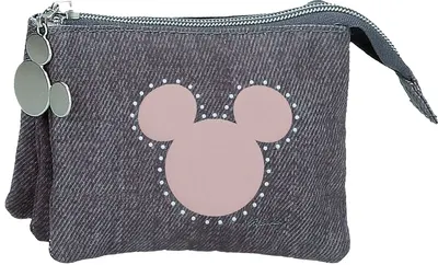 Poșetă pentru copii Joumma - Mickey Studs, 1 fermoar și 3 compartimente
