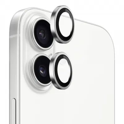Folie de protectie Camera Spate Blueo Metal Frame pentru Apple iPhone 17, Sticla Securizata, Argintie