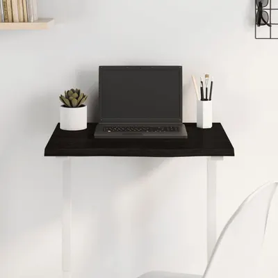 vidaXL Blat de masă maro închis 60x50x2cm, lemn masiv de stejar tratat