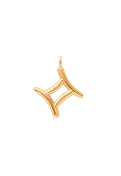 Pandantiv placat cu aur de 18K zodia Gemeni