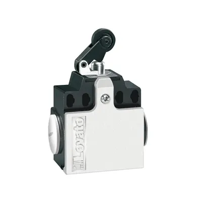 Limitator de Cursa, K Series, Roller Centre Push Lever, 2 Side Cable Entry. Dimensions Compatible To En 50047, Plastic Body, Contacts 1no+1nc Slow Break. Plastic Roller