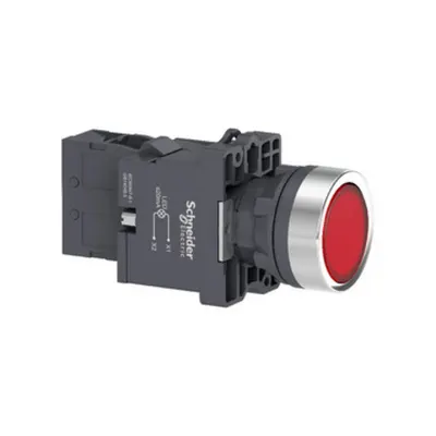 Buton iluminat 220 V AC. rosu ,1NO