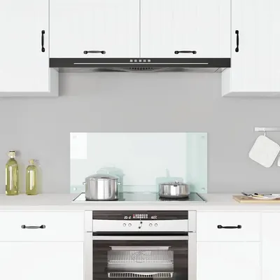 vidaXL Panou antistropi de bucătărie, culoare lapte, 90x40 cm, sticlă securizată