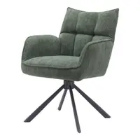 Set de scaune de sufragerie verde 2 buc. tapițat Marilla – Unique Furniture