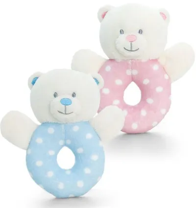 Zornăitoare Keel Toys - Urs albastru, 13 cm