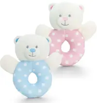 Zornăitoare Keel Toys - Urs albastru, 13 cm