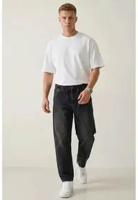 Blugi barbati - Relaxed Fit - negru - denim -