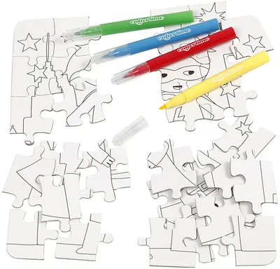 Puzzle de colorat Creativ Company din 30 de piese - Supereroi