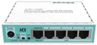 Router Mikrotik - RB750Gr3 hEX, Gigabit, alb/albastru