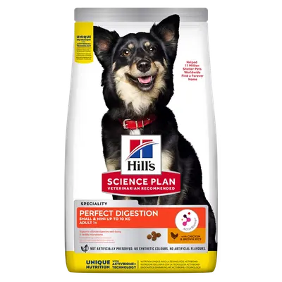Hrana uscata caini, Hill's Science Plan Canine Adult Perfect Digestion Small and Mini, 1.5 kg