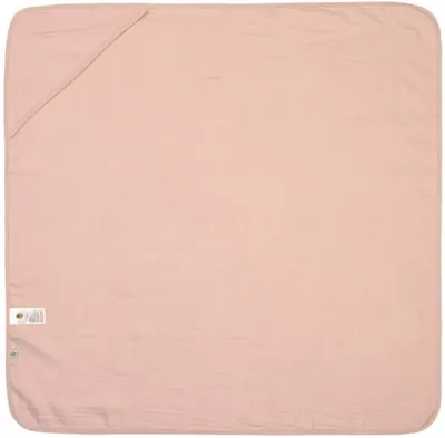 Păturică cu glugă Lassig - Cozy Care, 90 x 90 cm, roz