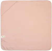 Păturică cu glugă Lassig - Cozy Care, 90 x 90 cm, roz