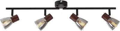 Șină spoturi Omnia - Pluto, E 14, 4 x 40 W, 220 V, negru