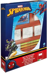 Set de ștampile Multiprint Spider-Man - 4 buc., cu carioci