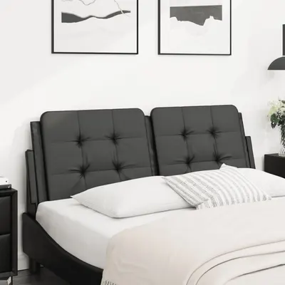 vidaXL Pernă pentru tăblie pat, Zadar, negru, 140 cm, piele artificială