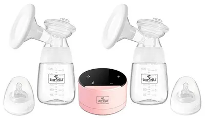 Pompă de sân electrică dublă Lorelli - Daily Comfort, Pink & Black