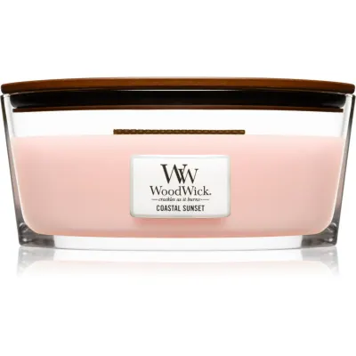 Woodwick Coastal Sunset lumânare parfumată cu fitil din lemn (hearthwick) 453 g