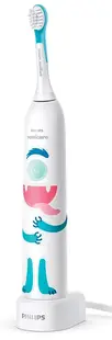 Periuță de dinți electrică Philips Sonicare - HX3411/01 For Kids 3+, albă