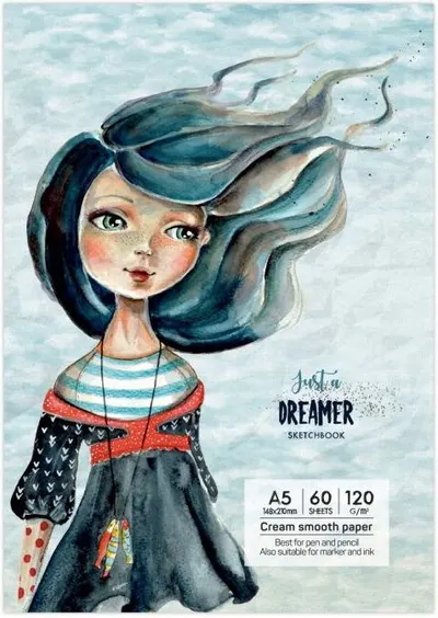 Caiet de schițe Drasca Having a lovely Time - Just a dreamer, A5, 60 de coli