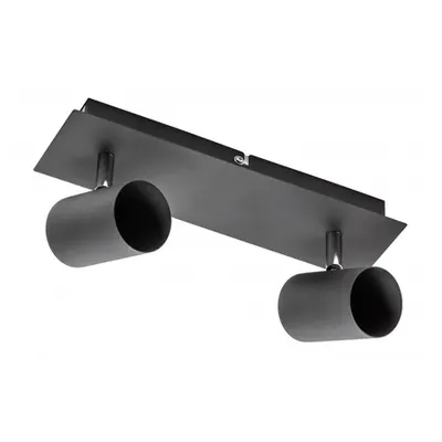 Spot - Ceiling luminaire VENETO, IP20, max. 20W, 2 x GU10, round, black