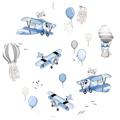 Aparatoare pentru patut MimiNu, tip rulou, cu husa detasabila, lungime 180 cm, din bumbac, Blue Plane