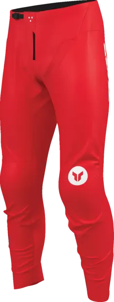 Pantaloni atv cross copii Thor Ridemode Menace, culoare rosu alb, marime 20