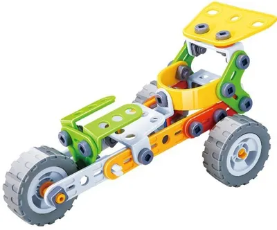 Set de constructie Hoogar - Tricicleta, 74 piese