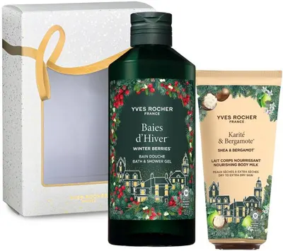 Yves Rocher Baies d'Hiver Set - Gel de duș și lapte de corp, 400 + 200 ml