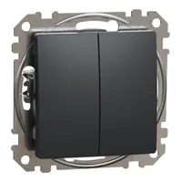 Sedna Design, Intrerupator dublu 10AX, antracit