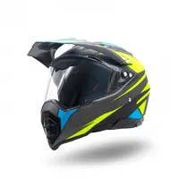 Casca motocross enduro adulti XTR 128, culoare galben albastru, marime L