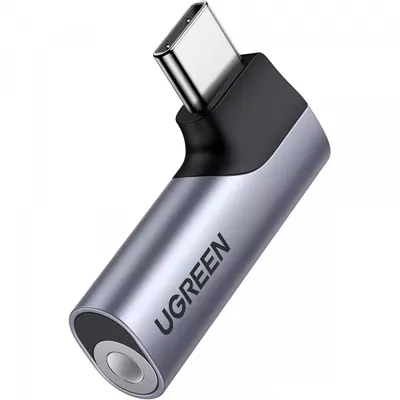 Adaptor Audio USB-C - 3.5mm UGREEN CM460 (20194) Angled, Gri