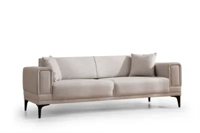 Canapea extensibila HORIZON, 3 locuri, ecru, 230x95x77 cm