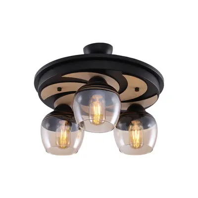 Lustra Maya Negru 3xE27 60W