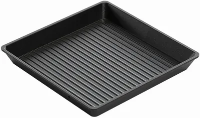 Tavă grătar pentru copt AMT - 26 x 26 x 3 cm, strat antiaderent Lotan, neagră