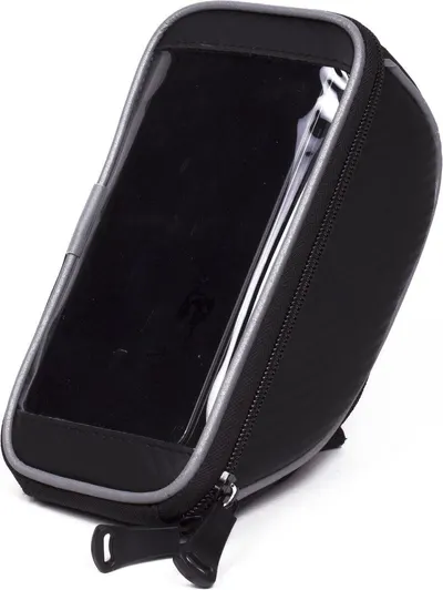 Geantă ghidon cu suport telefon bicicletă negru