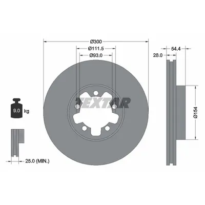 Disc frana TEXTAR 92151903