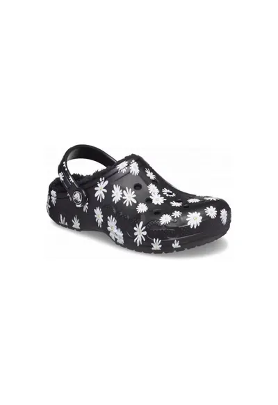 Saboti Izolati Copii - Baya Lined Printed Kids Clog - Negru - Negru