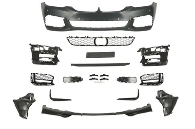 Bara Fata, cu montare radar, M PERFORMANCE, cu grilaje, cu orificii proiector ceata, numar orificii senzori parcare: 6, grund potrivit BMW 5 G30 02.17
