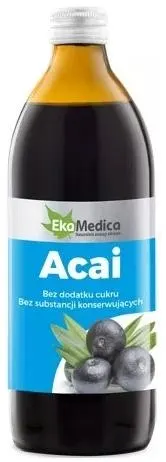 Suc de acai cu camu-camu și vitamina C naturală, 500 ml, EkaMedica
