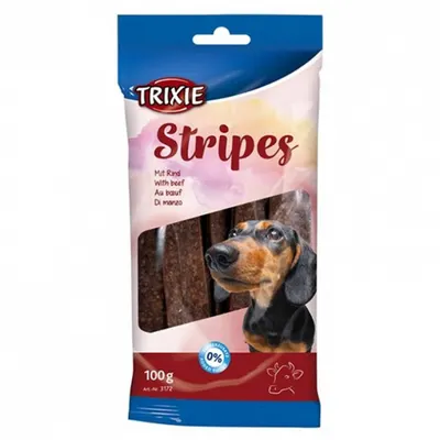 Recompense pentru caini Stripes cu vita 10 buc 100 gr