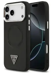 Husă Guess - Triangle Logo, iPhone 17 Pro Max, MagSafe, negru