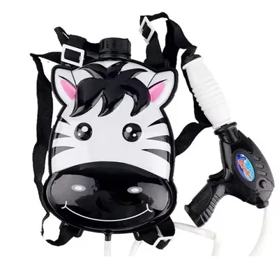 Pistol de apa cu rezerva apa in mini rucsac Wave Mini Zebra